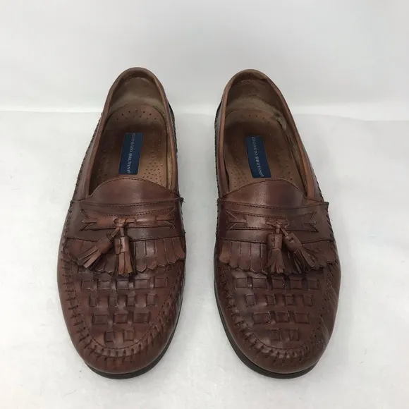 Men’s Georgio Brutini Tassel Leather Slip On Loafers 12D