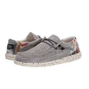 Mens Hey Dude Wally Funk Etno Gray Woven Slip On Casual Loafers Shoes Size 10 D