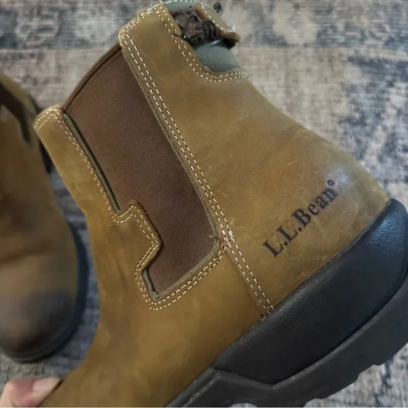 Mens L. L. Bean Brown Chelsea Boots sz 9