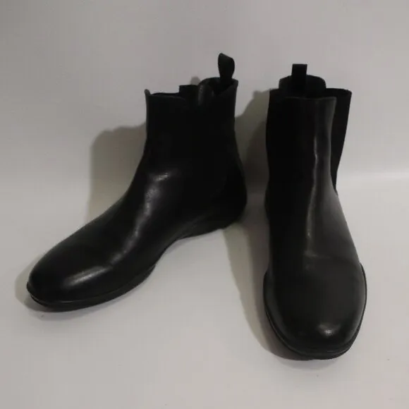 Mens Prada Saffiano Black Leather Chelsea Boots Sz 7