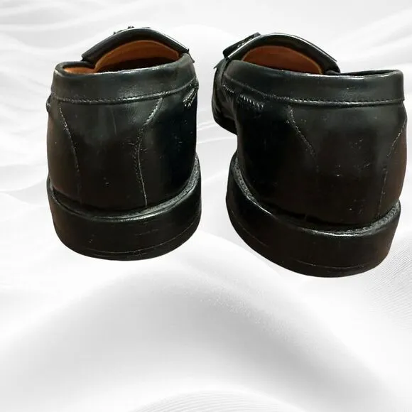 Men's‎ Shoes ALLEN EDMONDS CODY Kiltie Tassel Loafers 10.5D Black Woven Leather