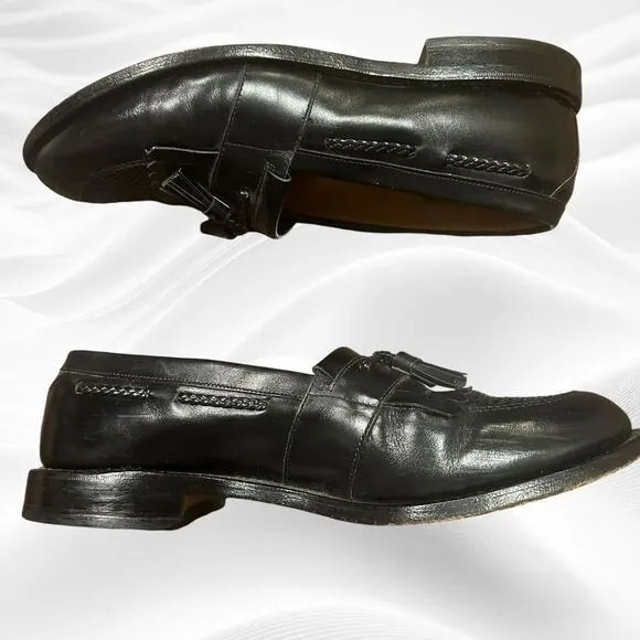 Men's‎ Shoes ALLEN EDMONDS CODY Kiltie Tassel Loafers 10.5D Black Woven Leather