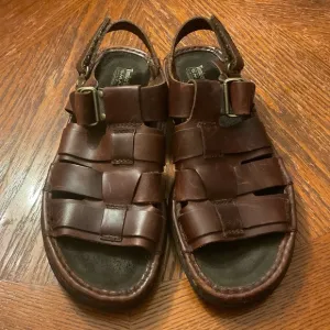 Men’s Timberland Quality Smart Comfort System Brown Genuine Leather Sandals!