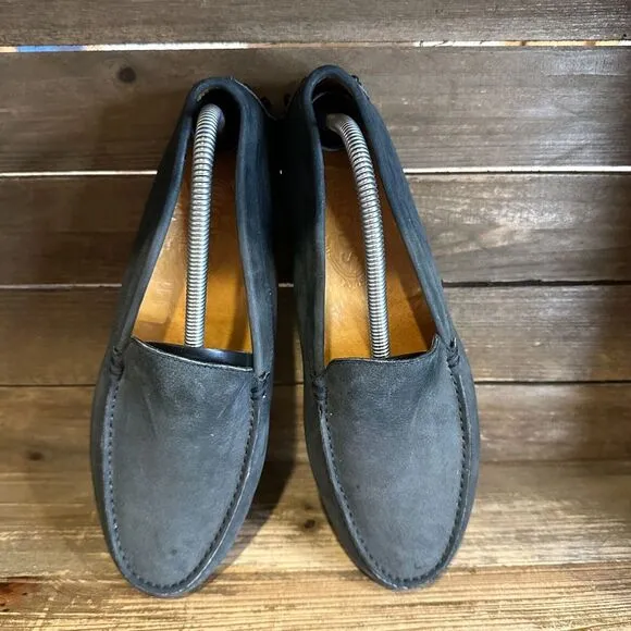 Mens Tods Navy Blue Nubuck Leather Slip On Driving Shoes‎ Loafers Size 8 M GUC