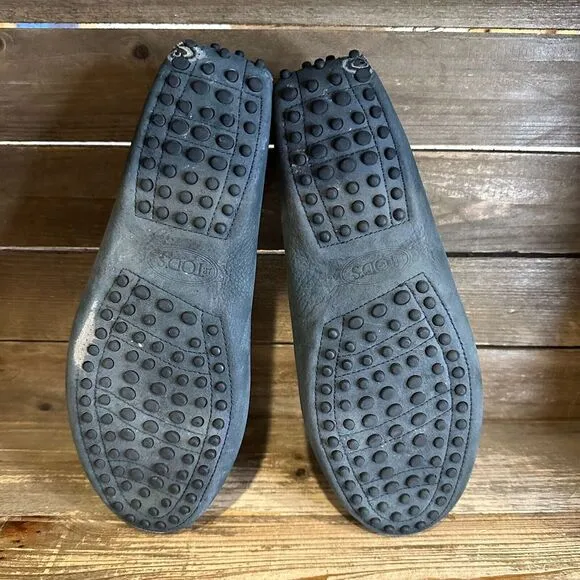 Mens Tods Navy Blue Nubuck Leather Slip On Driving Shoes‎ Loafers Size 8 M GUC