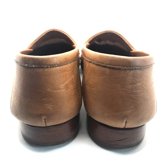 MEN'S VINTAGE 1980 TAN HANOVER LEATHER LOAFERS (8.5)