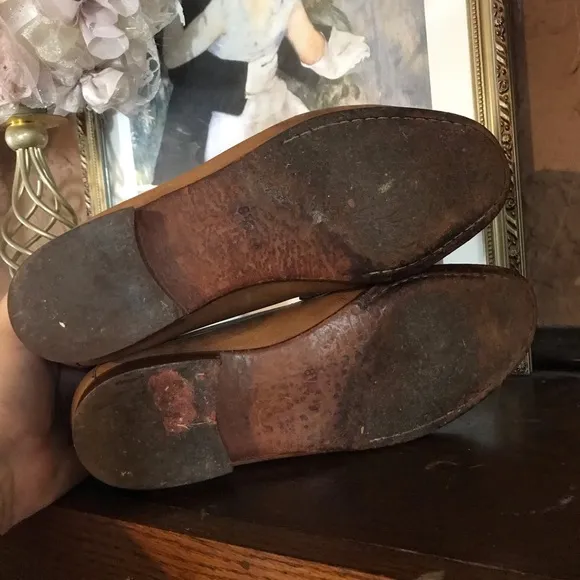 MEN'S VINTAGE 1980 TAN HANOVER LEATHER LOAFERS (8.5)