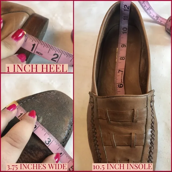MEN'S VINTAGE 1980 TAN HANOVER LEATHER LOAFERS (8.5)
