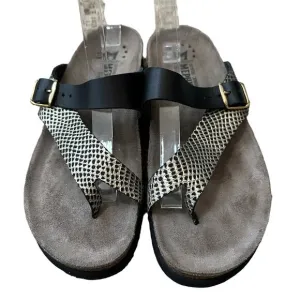 Mephisto Helen Mix Slip on Leather Sandals Size 41 US 11