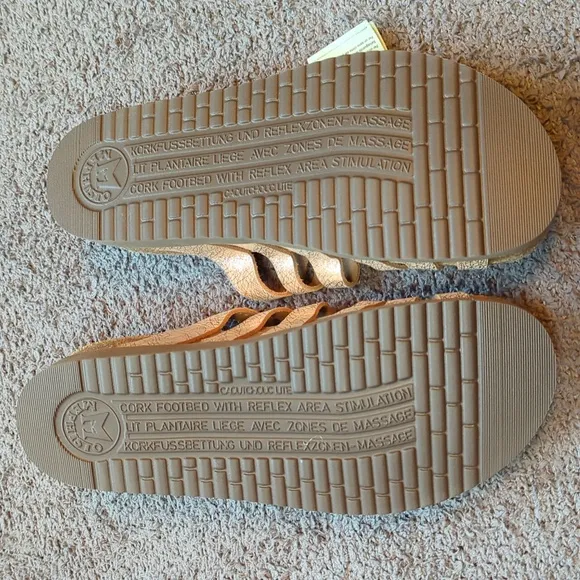 Mephisto Helisa Rose Gold Dual-Strap Cushioned Sandals