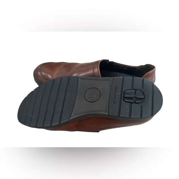 Mephisto Mens Brown Leather Walking Loafer Slip On Driving Moccasin Shoe 10.5