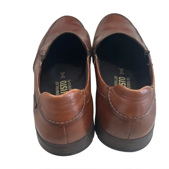 Mephisto Mens Brown Leather Walking Loafer Slip On Driving Moccasin Shoe 10.5