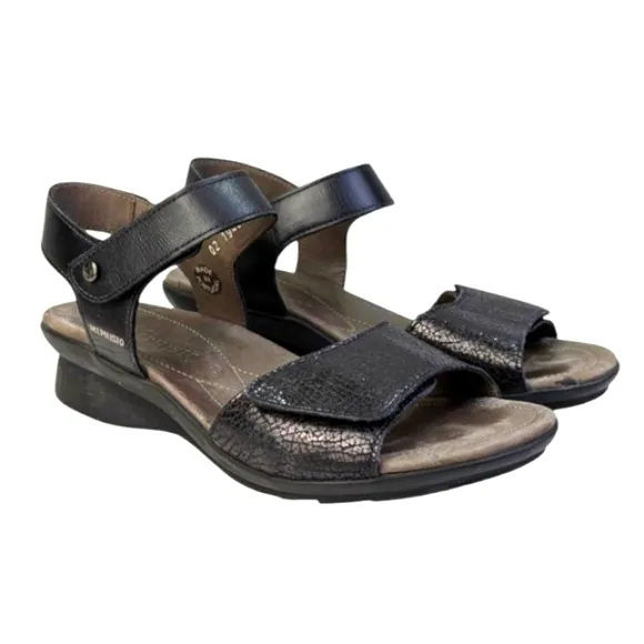 Mephisto Pattie Black Python Sandals EUC $328 Size 36 US 6   S3339