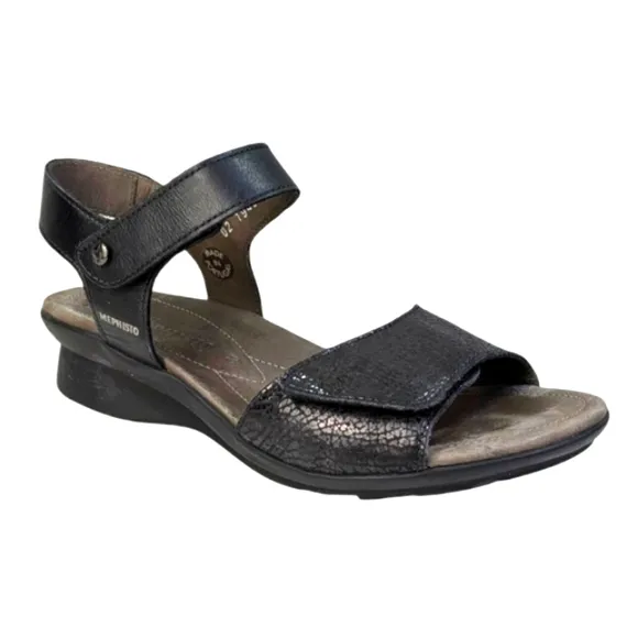 Mephisto Pattie Black Python Sandals EUC $328 Size 36 US 6   S3339