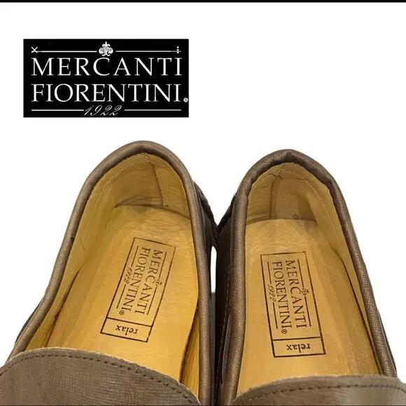 Mercanti Fiorentini Men's Leather Slipon Driving Moccasins Loafers 9.5