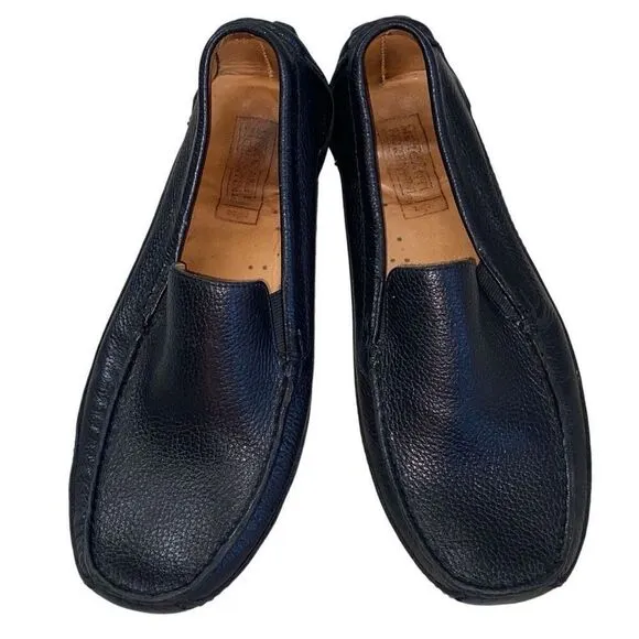 Mercanti Fiorentini Relax Driving Loafers Shoe Black Slip On Moc Toe Mens 10M