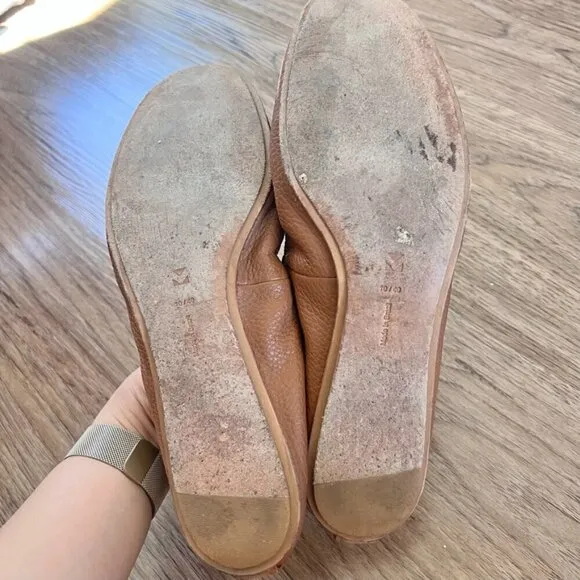 Mercedes Castillo Carola Brown Leather Ballet Flats 40 / US 10​​​​​