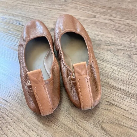 Mercedes Castillo Carola Brown Leather Ballet Flats 40 / US 10​​​​​