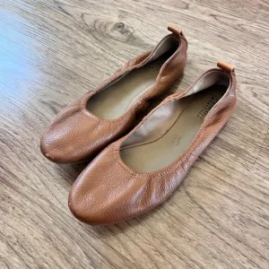 Mercedes Castillo Carola Brown Leather Ballet Flats 40 / US 10​​​​​