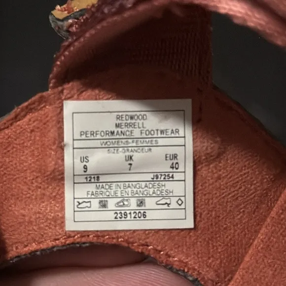 Merrell Dusty Rose Pink Redwood Sandals Adjustable Strap Vacation NWOB Size 9