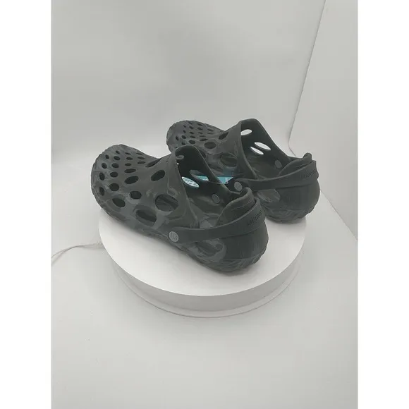 Merrell Hydro Moc Noir Black &amp; Gray MEN US 9 Beach‎ Sandals Slide Slip On J48595