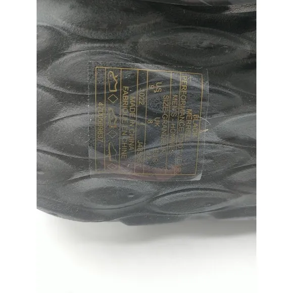 Merrell Hydro Moc Noir Black &amp; Gray MEN US 9 Beach‎ Sandals Slide Slip On J48595