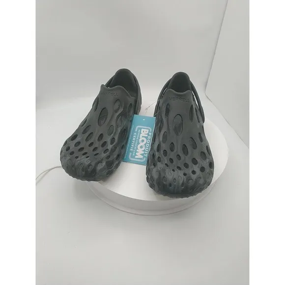 Merrell Hydro Moc Noir Black &amp; Gray MEN US 9 Beach‎ Sandals Slide Slip On J48595