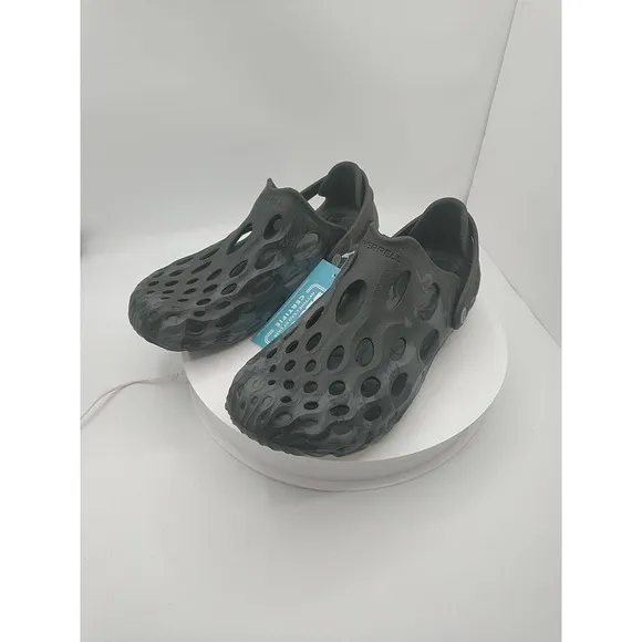 Merrell Hydro Moc Noir Black &amp; Gray MEN US 9 Beach‎ Sandals Slide Slip On J48595