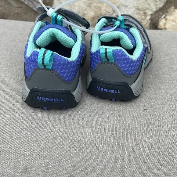 Merrell low top blue &amp; gray infant sneakers size 5