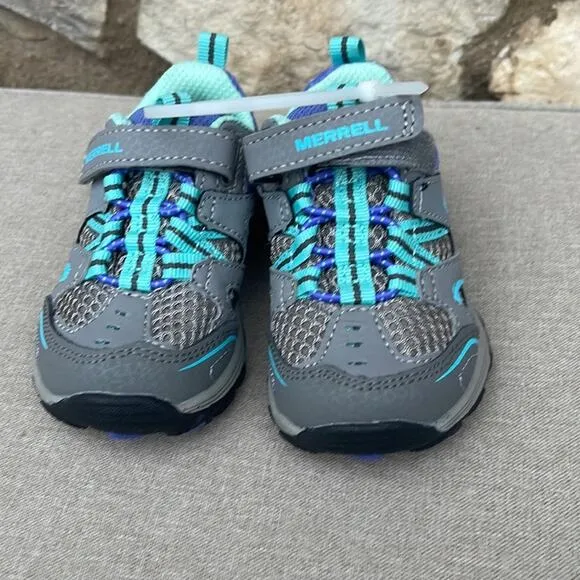 Merrell low top blue &amp; gray infant sneakers size 5
