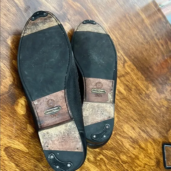 Mezlan Black Leather Loafers with Braided Design