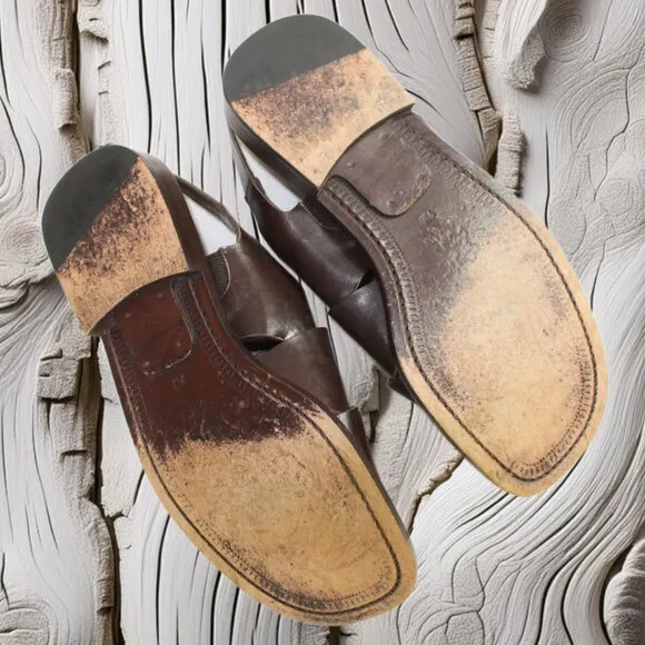 Mezlan Delhi Handmade In Spain Dark Brown Sandal, Size 9