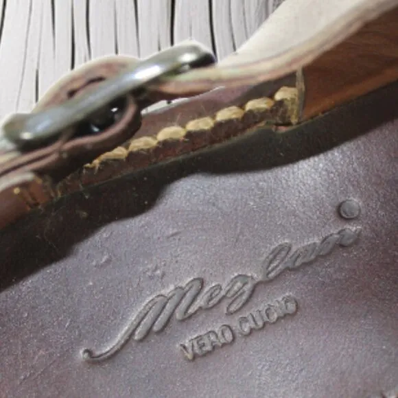 Mezlan Delhi Handmade In Spain Dark Brown Sandal, Size 9