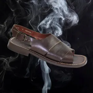Mezlan Delhi Handmade In Spain Dark Brown Sandal, Size 9