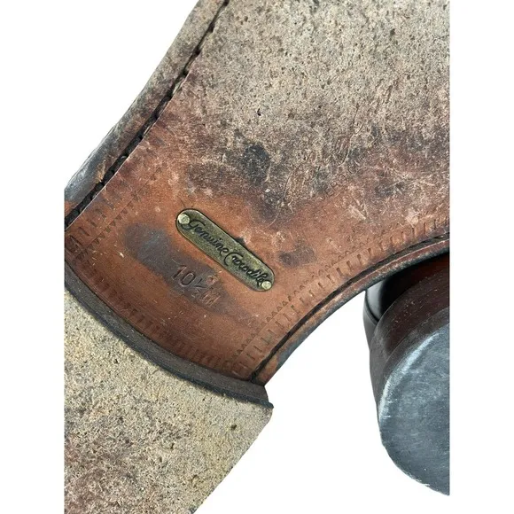 MEZLAN Size 10.5 M Men's Genuine Crocodile Cognac Brown Penny Loafers Slip On