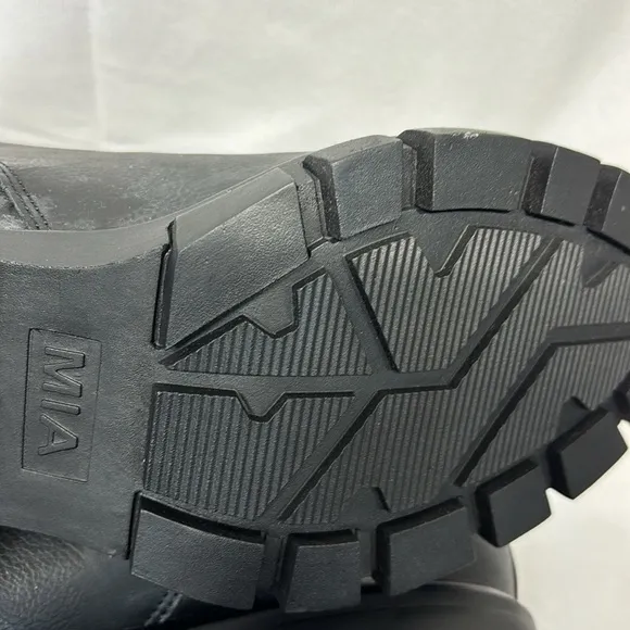 MIA 1976 Marlee black anatomic contoured footbed lace &amp; zip up combat boots