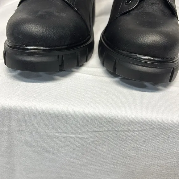 MIA 1976 Marlee black anatomic contoured footbed lace &amp; zip up combat boots