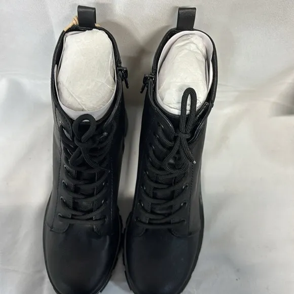 MIA 1976 Marlee black anatomic contoured footbed lace &amp; zip up combat boots