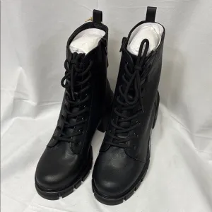 MIA 1976 Marlee black anatomic contoured footbed lace &amp; zip up combat boots