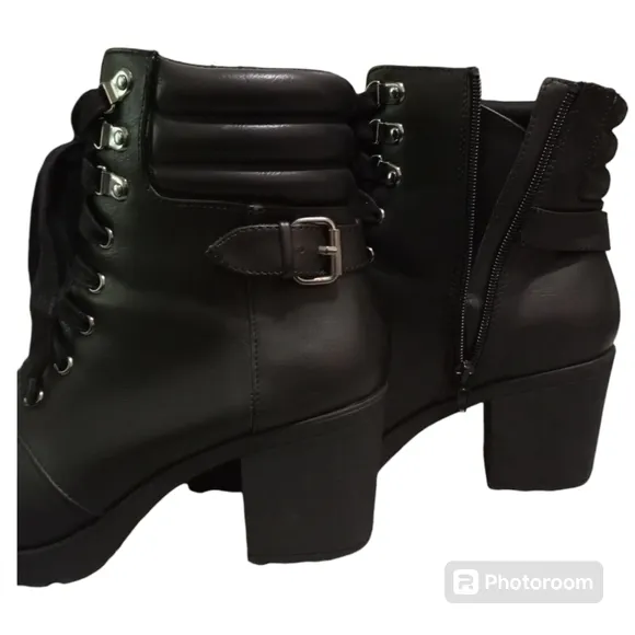 Mia 3&quot; Chunk Heel Zip Up Farah Ankle Boots Size 11M NWOT