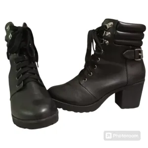 Mia 3&quot; Chunk Heel Zip Up Farah Ankle Boots Size 11M NWOT