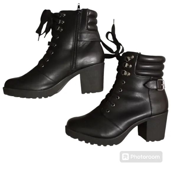 Mia 3&quot; Chunk Heel Zip Up Farah Ankle Boots Size 11M NWOT