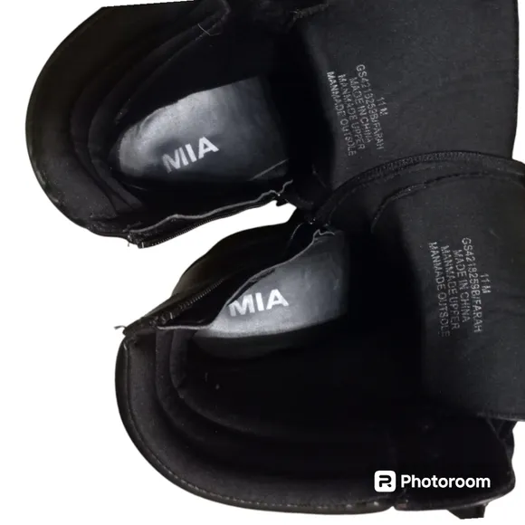 Mia 3&quot; Chunk Heel Zip Up Farah Ankle Boots Size 11M NWOT