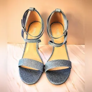 Michael Kors Astrid Glitter Embellished Ankle Strap Sandals – Size 9 (NWOB)