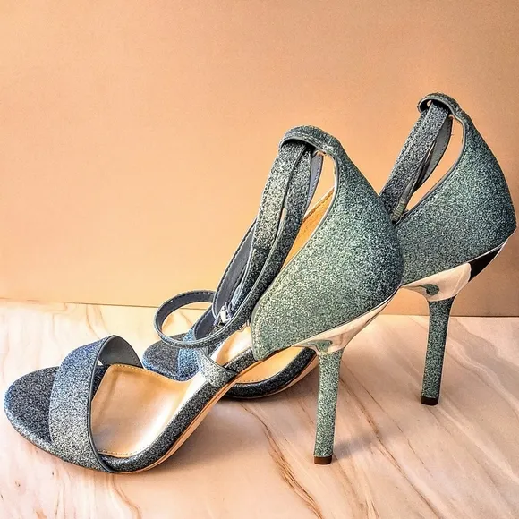 Michael Kors Astrid Glitter Embellished Ankle Strap Sandals – Size 9 (NWOB)