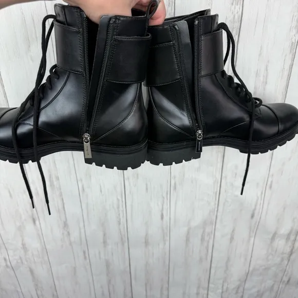 Michael Kors Black Tatum Combat Boots NWOB 7.5