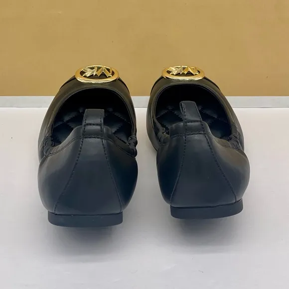 Michael Kors Carmen Toe Cap Ballet Flats Black/Gold
