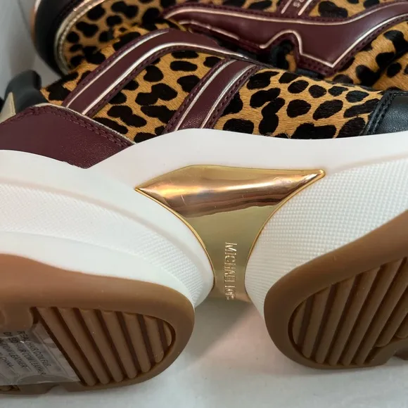 Michael Kors Cheetah Print Olympia Trainer Platform Sneaker HAIRCLIF LTHRSize 9