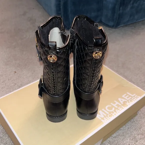 Michael Kors Kendra black boots shoes new Toddlers Girls