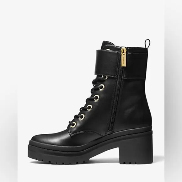 Michael Kors Leather Combat Boots